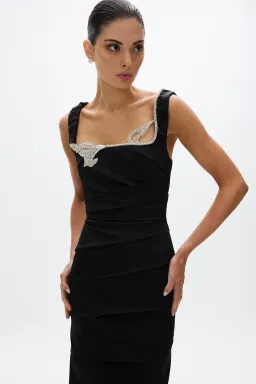 Rachel Gilbert Rhodes Gown Black 2025 Collection Size 14  for rent on The Volte - image 3