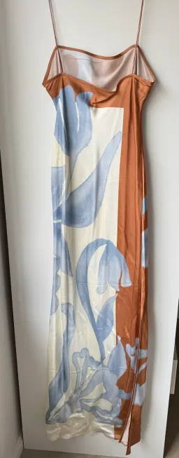Sir the Label Sorrento Slip Dress Blue & Brown Sciarpa Print  Size 8 for rent on The Volte - image 5