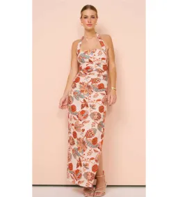 Sir the Label Noemi Halter Midi Dress Print Size 8 for rent on The Volte - image 1