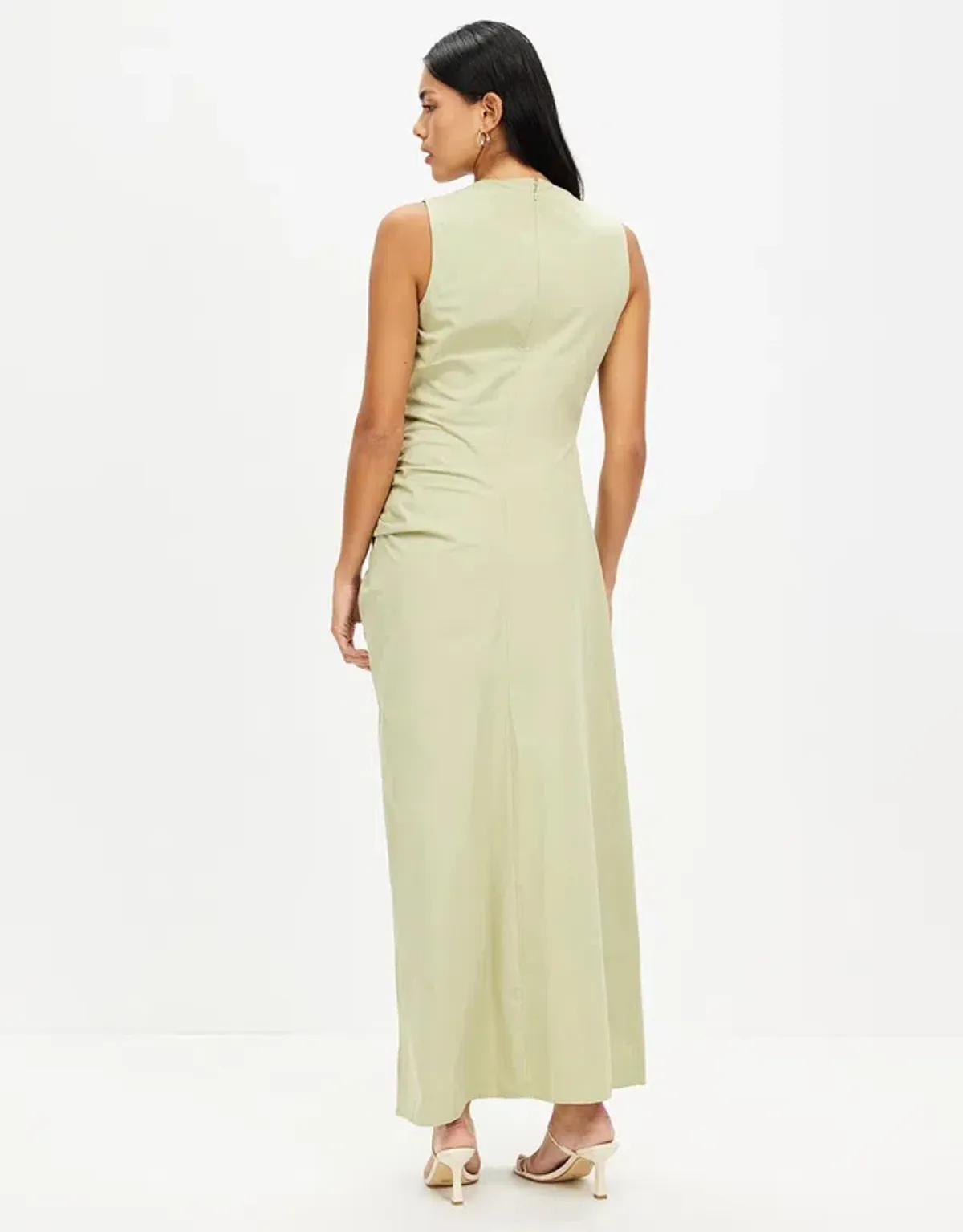 Third Form Drawn Deep Tank Maxi Dress Sage Size 8 - Image 3