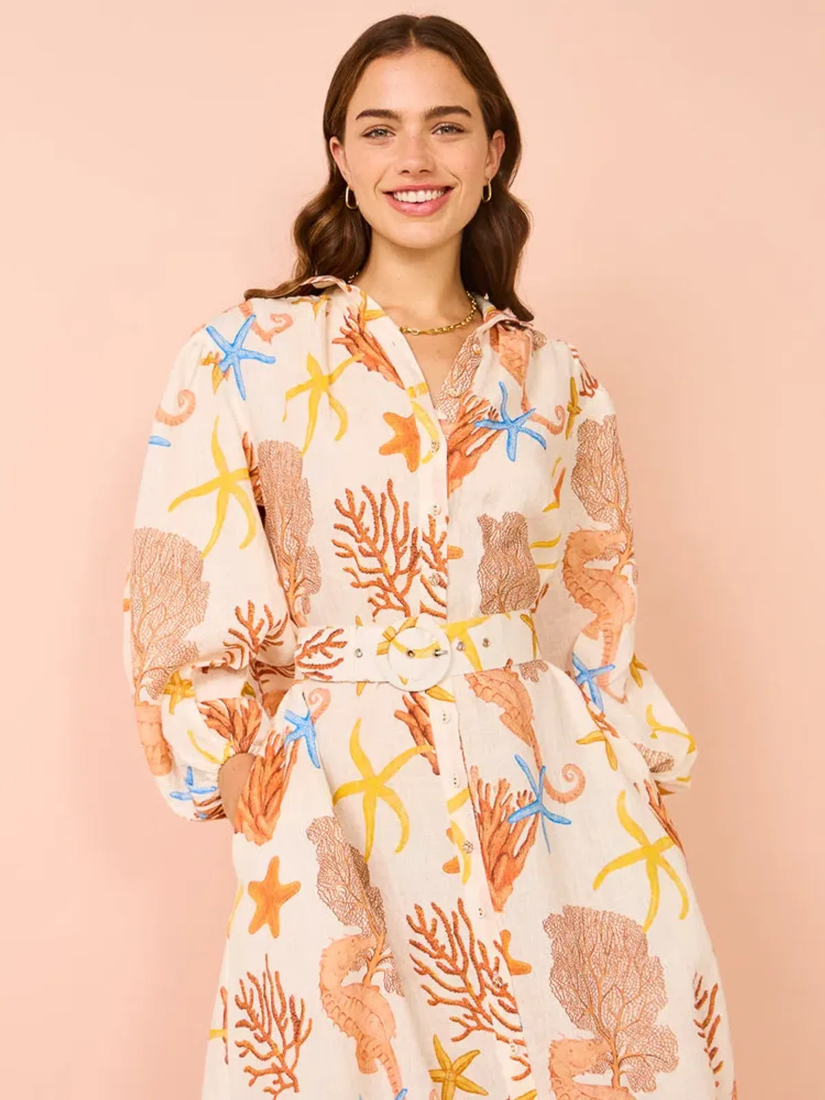 Palm Noosa Noddy Dress In Coral Size 14  - Image 2