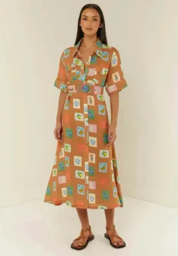 Palm Noosa Souvenir Shirt Dress Multi Size 14 for rent on The Volte - image 1