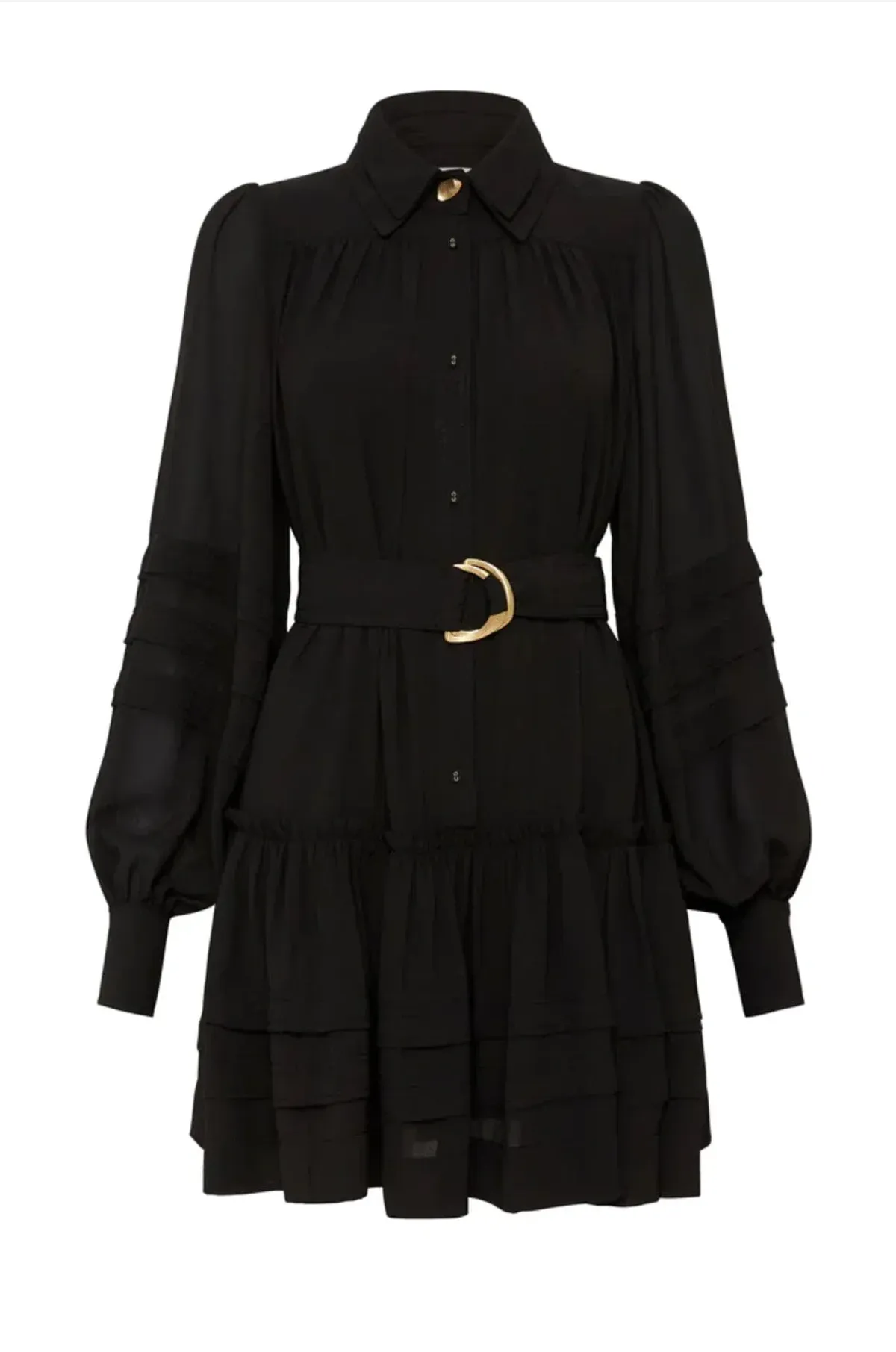 Aje Aurora Belted Mini Dress Black Size 8    - Image 4