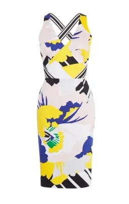Karen Millen Short Pencil Dress Floral Size 16 for rent on The Volte - image 3