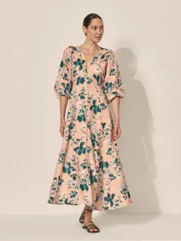 Kivari Jemima Maxi Dress Pink Floral Size 16 for rent on The Volte - image 1