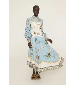 Alemais Bath House Shirtdress Multi Size AU 10 for rent on The Volte - image 1