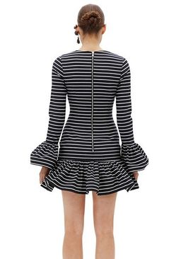 By Johnny Ebony Stripe Rara Dress for rent on The Volte - image 3