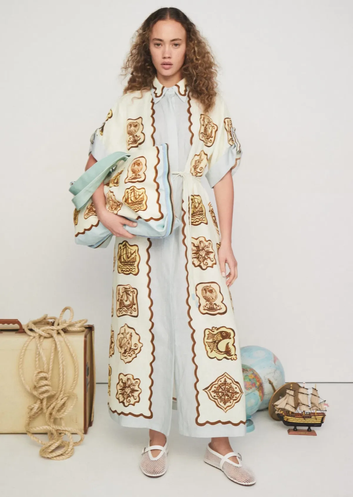 Alemais Relic Shirtdress Print Multi Size 8 - Image 1