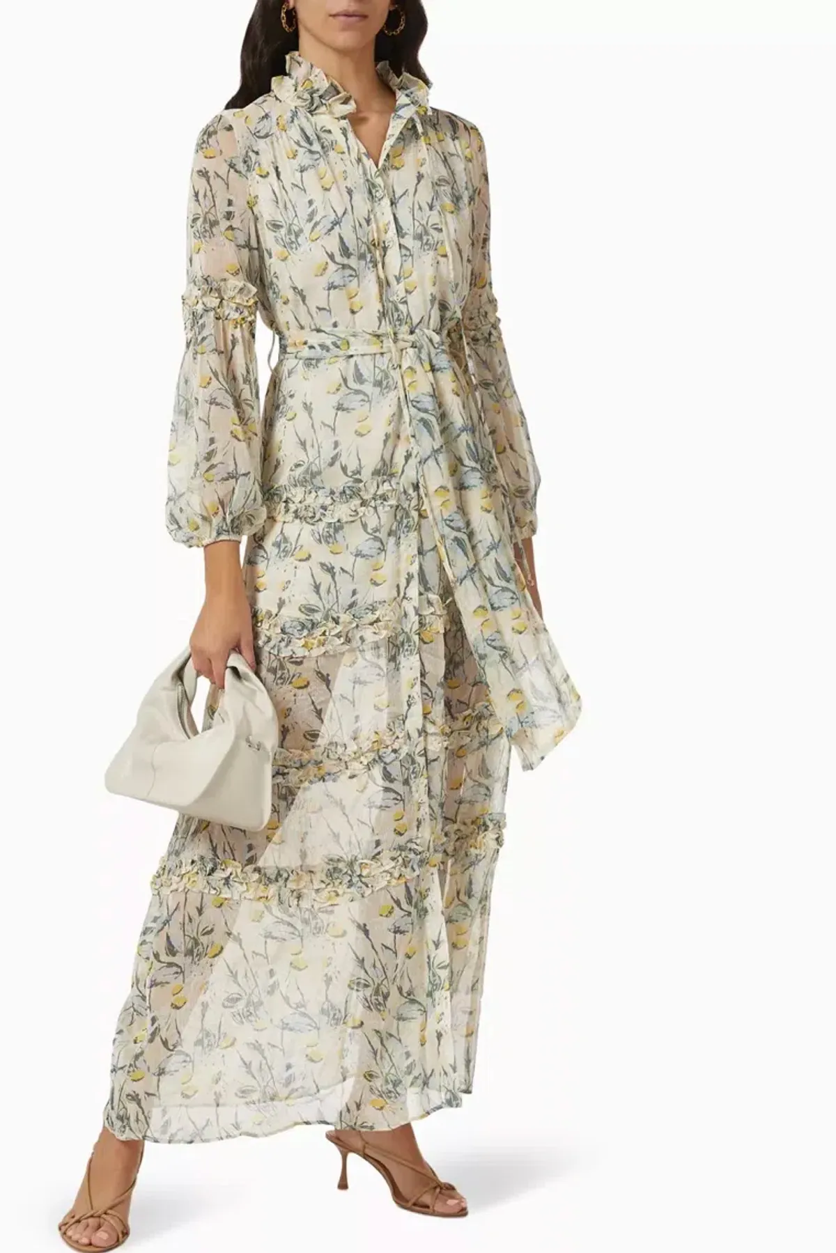 Elliatt Dress Mondrian Waist Tie Maxi Dress Floral Size XL / AU 14 - Image 2