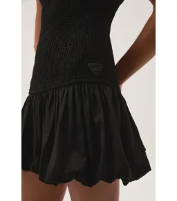 Aje Airlie One Shoulder Mini Dress Black Size AU 8 for rent on The Volte - image 3