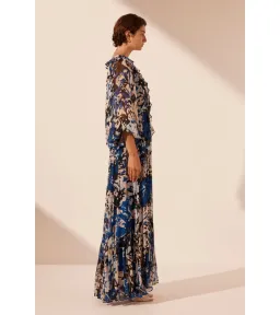 Shona Joy Olea Drawstring Ruffle Maxi Dress Print Size AU 16 for rent on The Volte - image 4