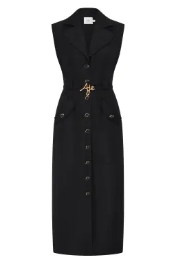 Aje Desiree Utility Shirt Dress Black Size AU 12 for rent on The Volte - image 6