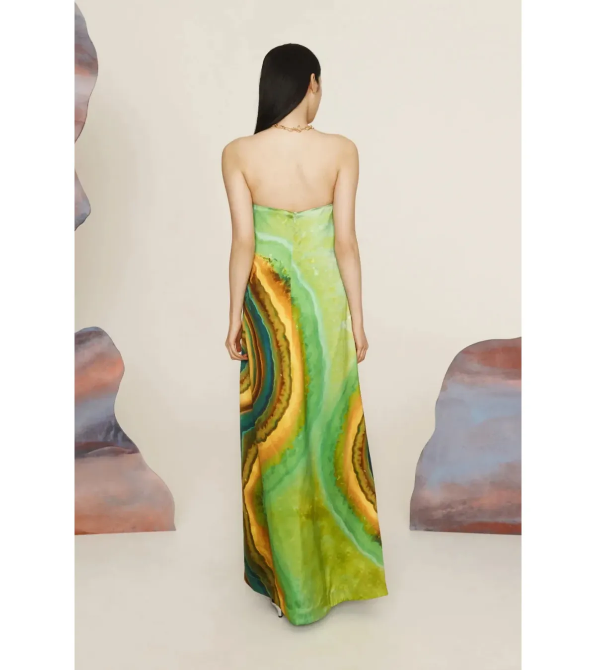 Alemais Iris Strapless Gown Green Size AU 10 - Image 3