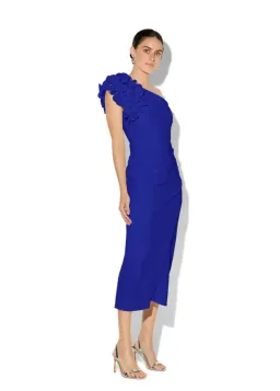 Montique Melody Sapphire One Shoulder Dress Sapphire Blue Size AU 8  for rent on The Volte - image 2