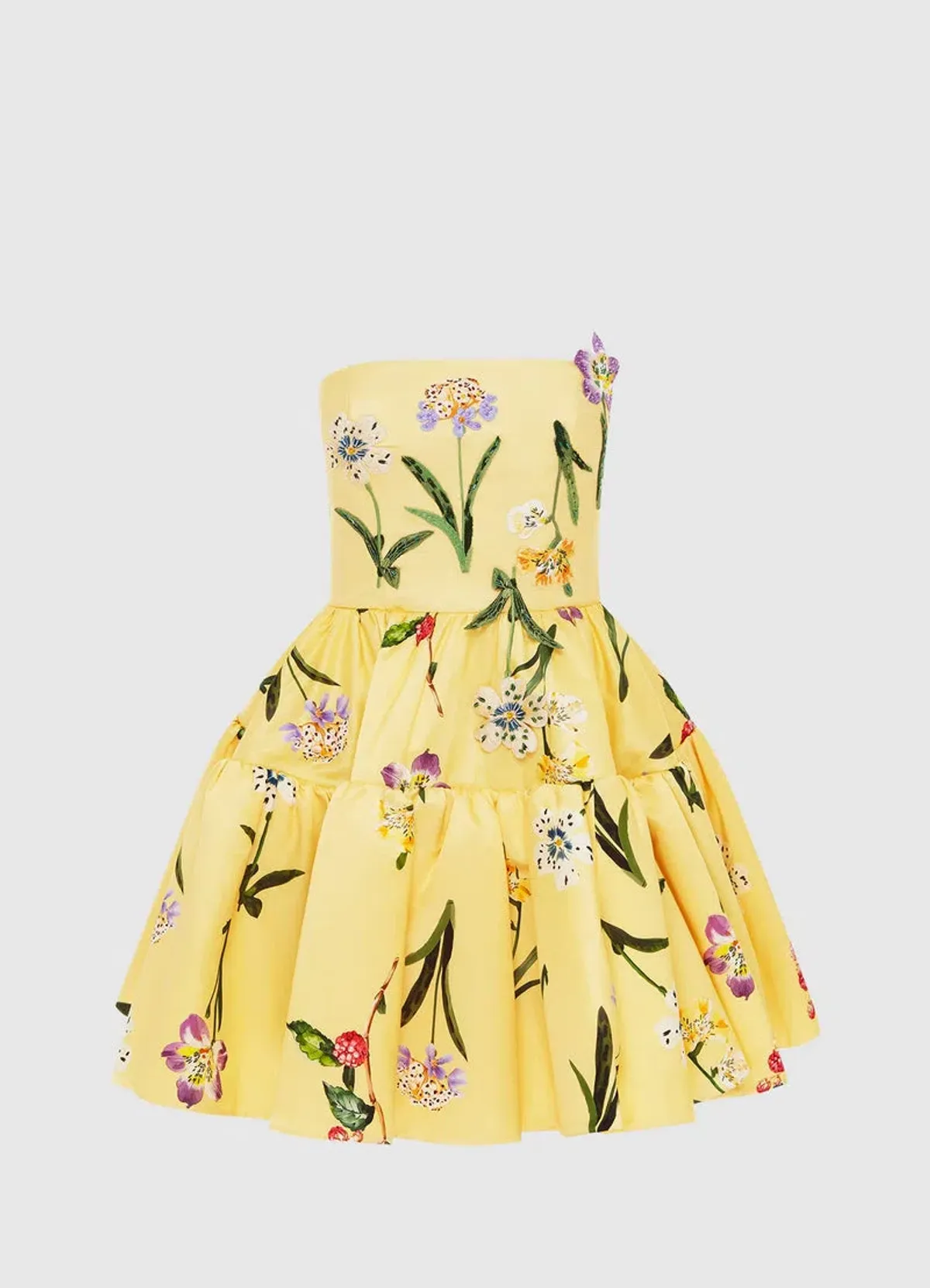 Leo Lin Skye Bustier Mini Dress in Wild Flower in Sorbet Size 8  - Image 3