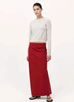 St Agni Strapless Tie Back Top and Minimal Column Skirt Set Rosso Red Size 8 for rent on The Volte - image 5