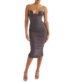 House Of Cb Cindy Strapless Ruched Body-con Dress Size S / AU 8  for rent on The Volte - image 3