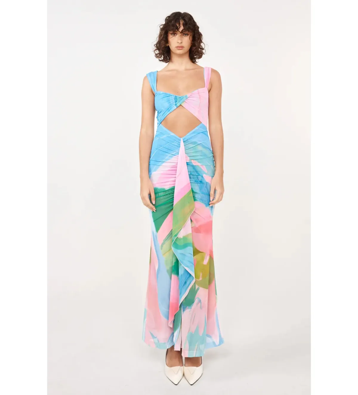 She Is Olla Imogen Dress Midi Blue Size 8 - Image 1