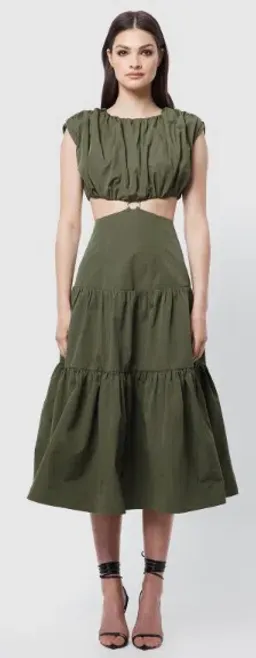 Mossman Streamline Maxi Dress Green Size 8 for rent on The Volte - image 1