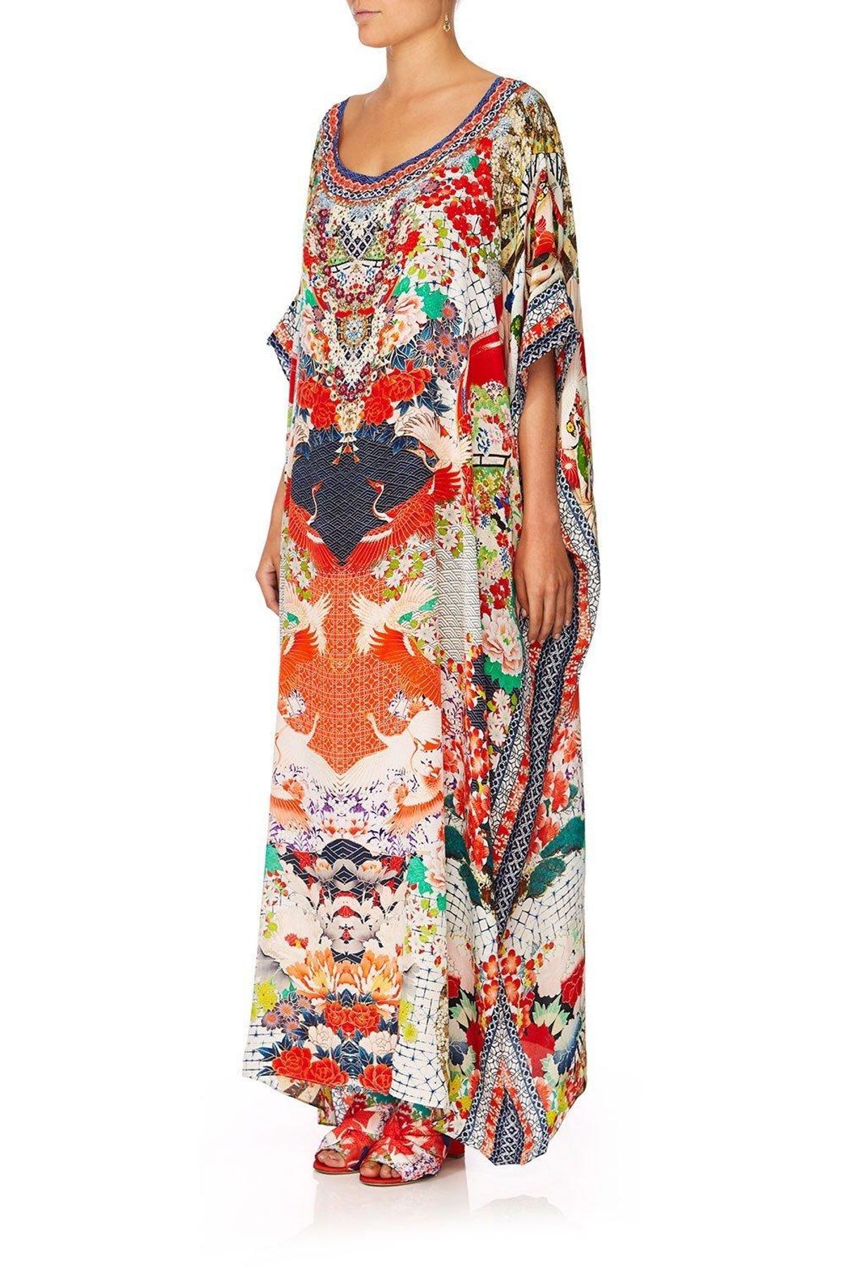 Camilla Geisha Girl Round Neck Kaftan One Size - Image 6