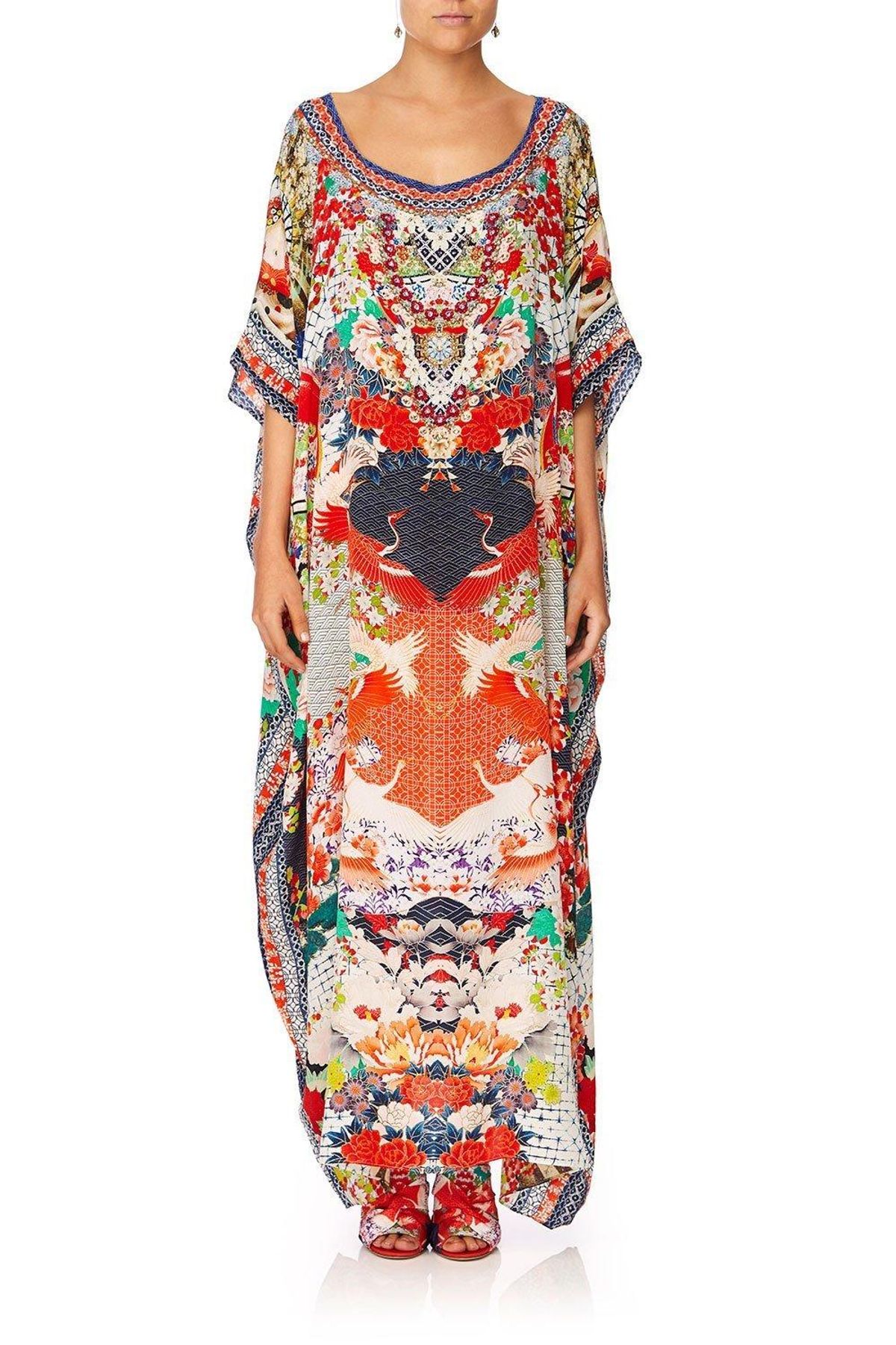 Camilla Geisha Girl Round Neck Kaftan One Size - Image 4