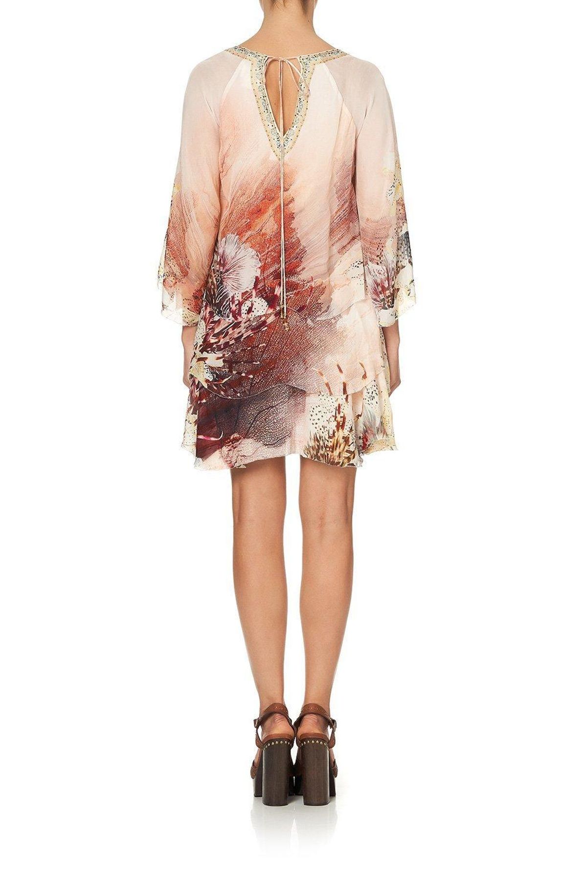 Camilla Layered Frill Short Dress Coastal Treasure Size 10 - Image 5