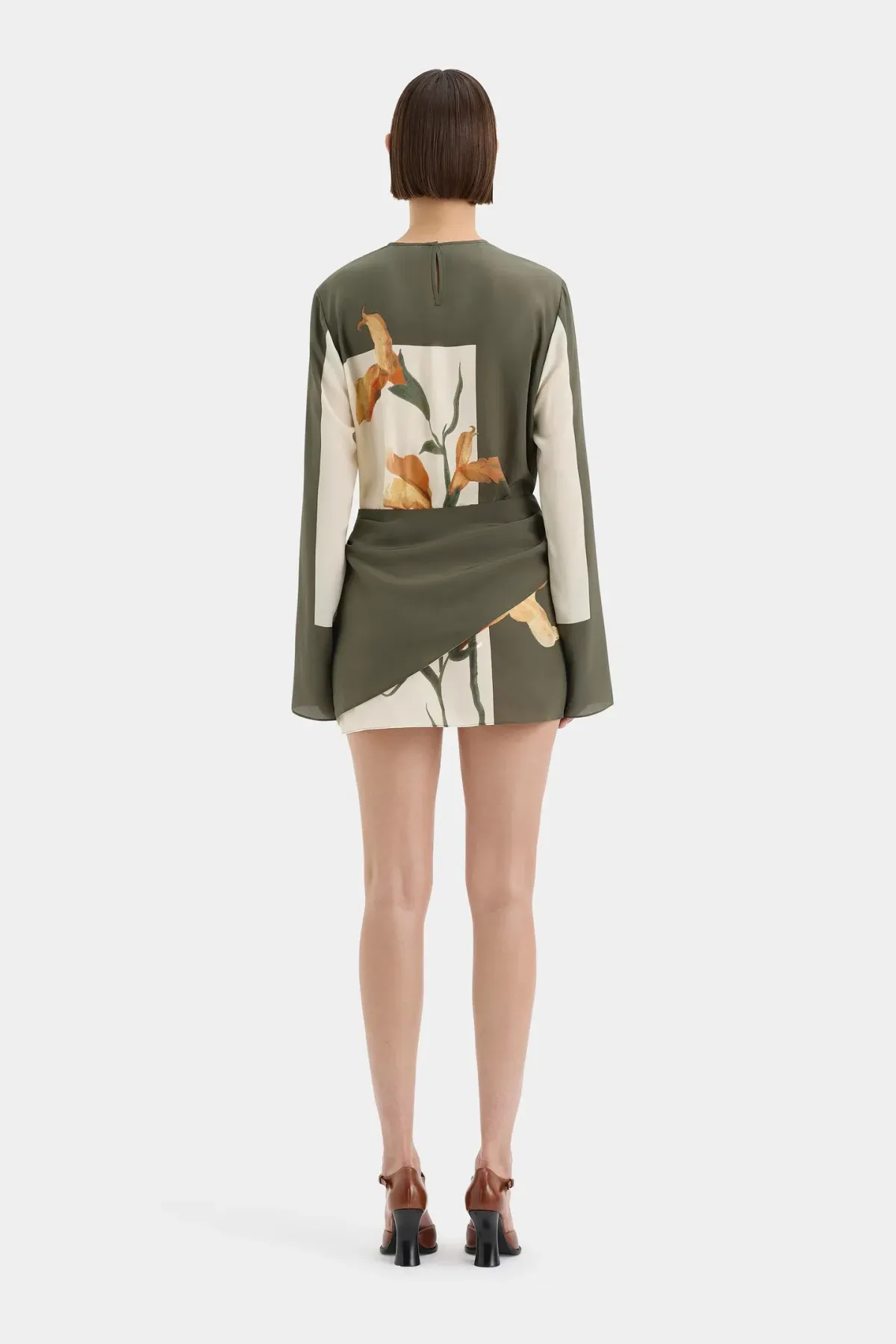 SIR Constance Twist Mini Dress Green Size 12 - Image 3