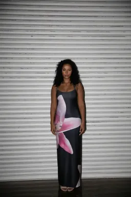 With Harper Lu Slip Maxi Dress Black Lily Floral Size S/AU 8 for rent on The Volte - image 3