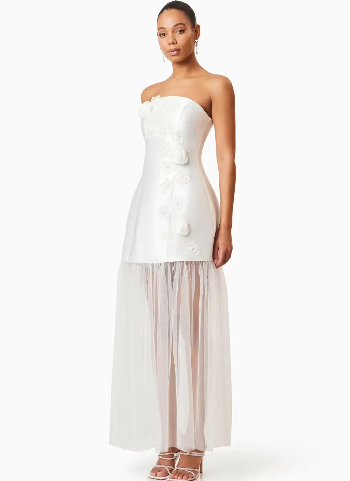 Elliatt Oleander Strapless Maxi Dress White Size S / AU 8 - Image 7