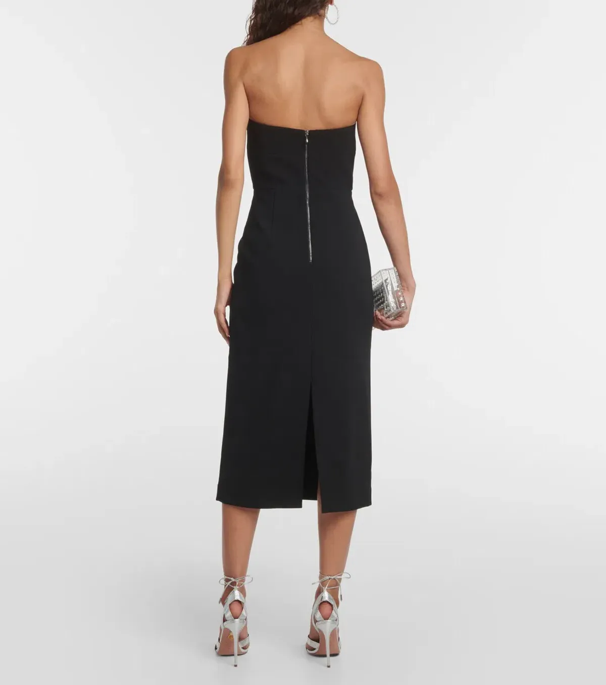 Rebecca Vallance Yvonne Flower Midi Dress Black Size 8  - Image 2