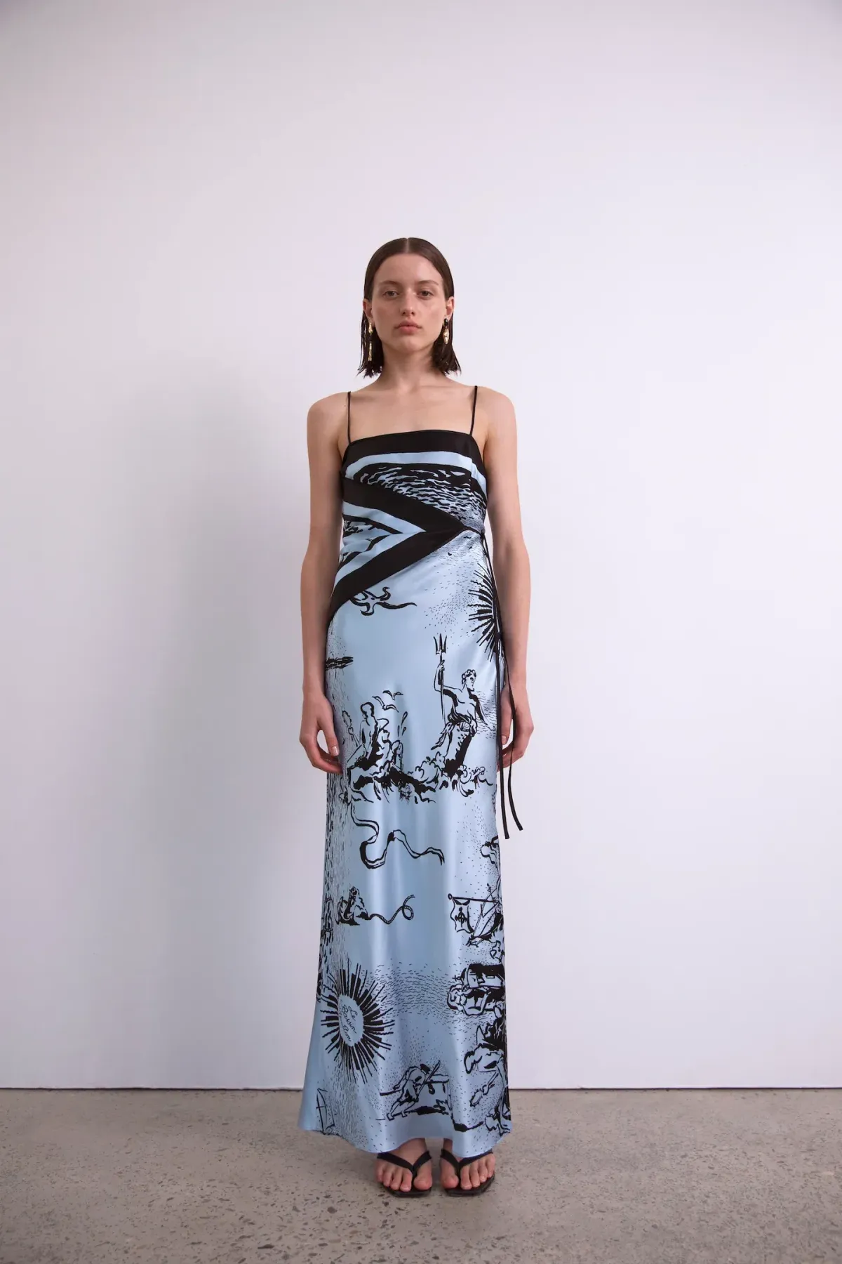 Sir Dreamwood Scarf Midi Dress Size2/AU10 - Image 1