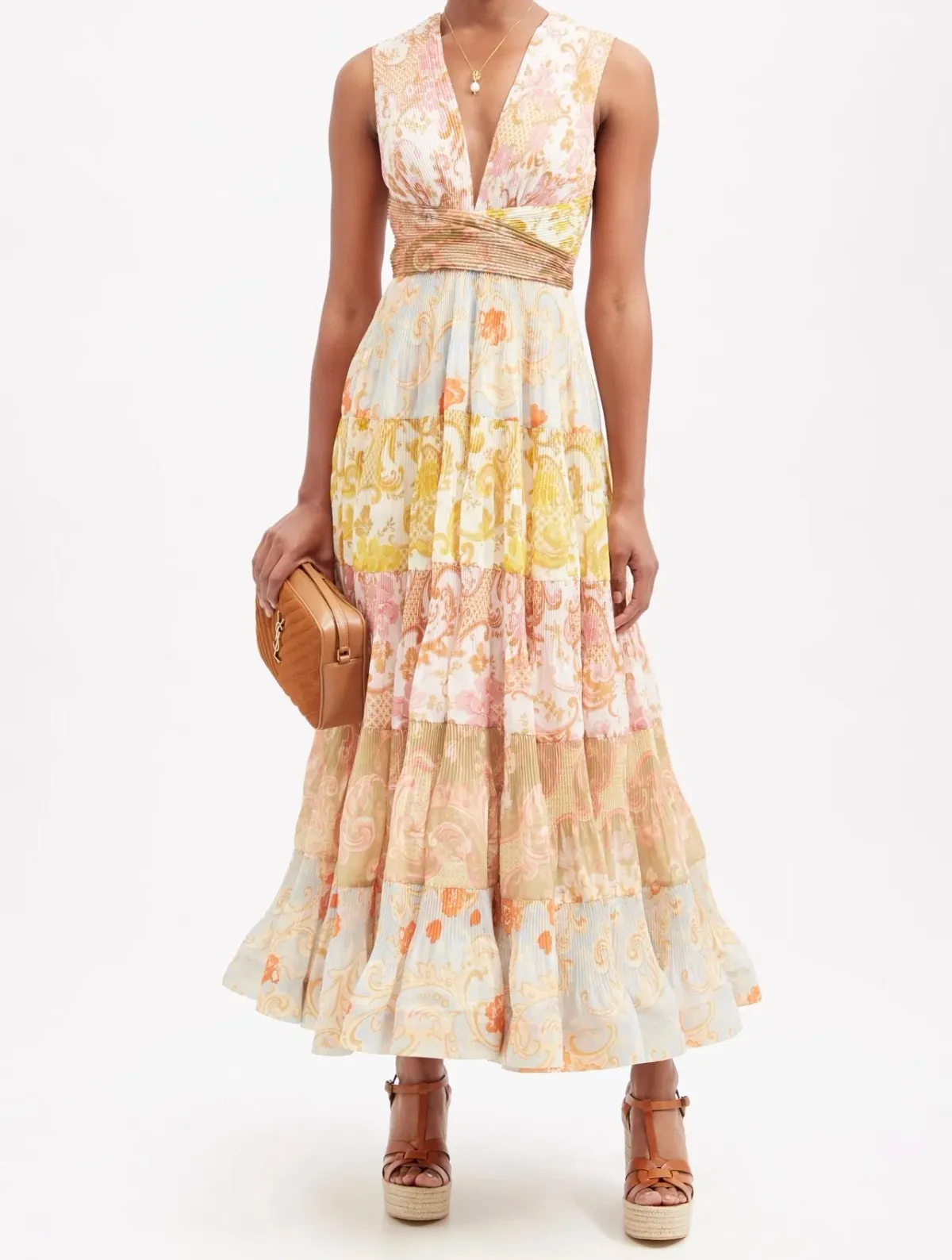 Zimmermann Postcard Pleated Midi Dress - Image 3