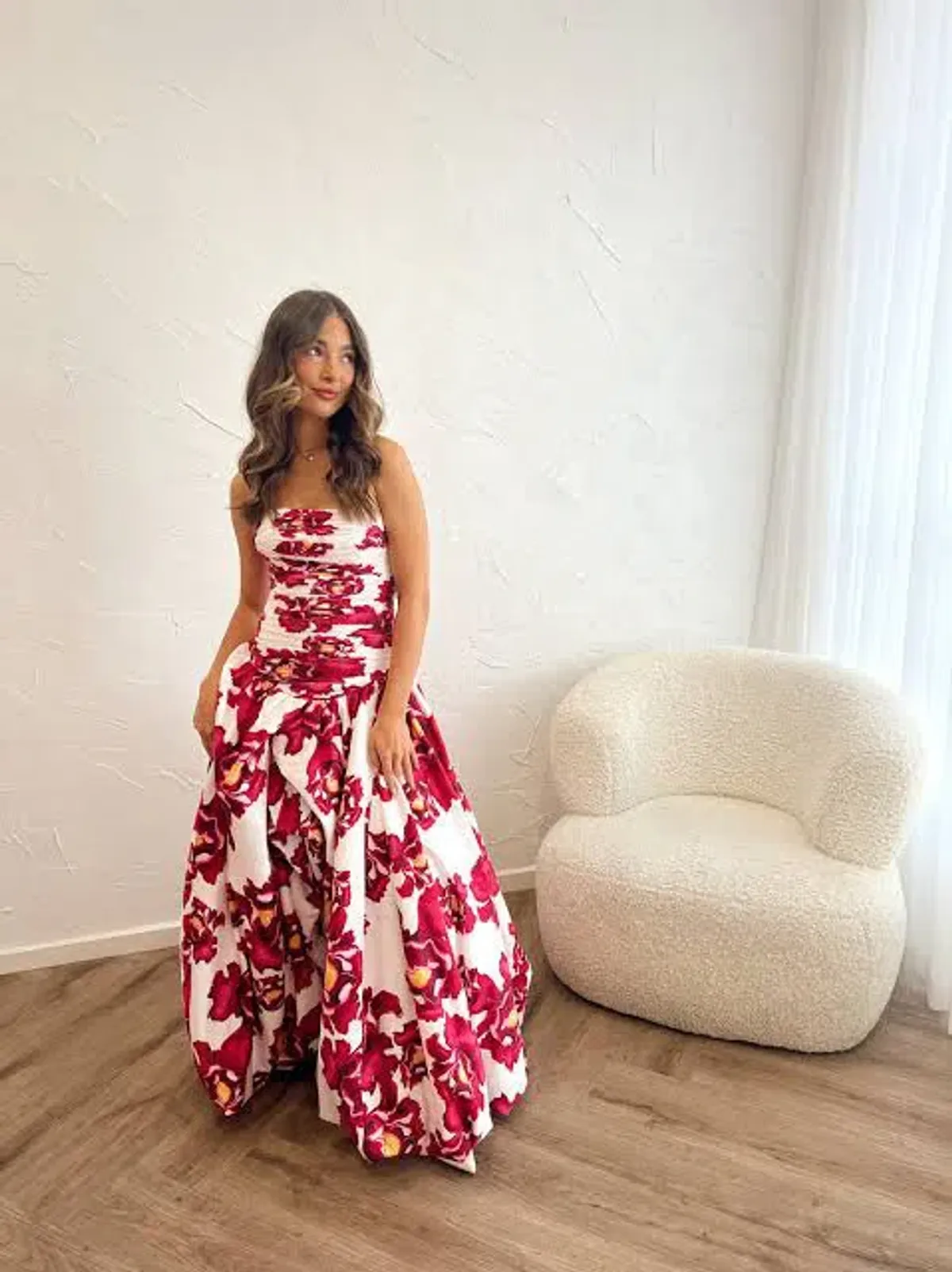 AJE Behold Maxi Dress Red Floral Size AU 16 - Image 7