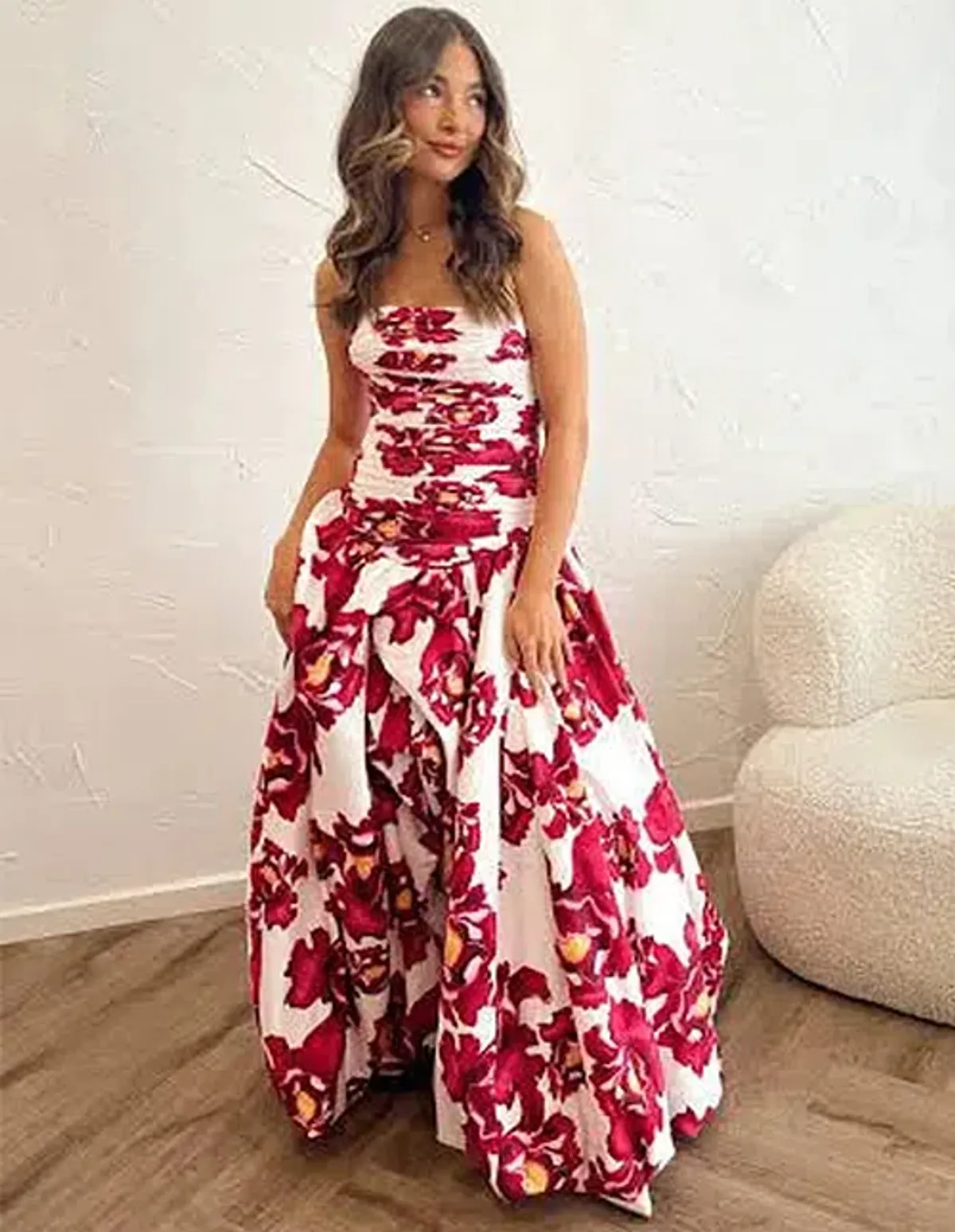 AJE Behold Maxi Dress Red Floral Size AU 16 - Image 1