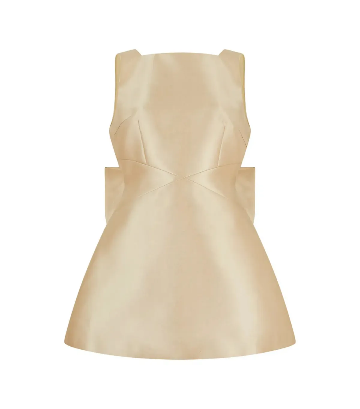 Odd Muse The Ultimate Muse Bow Detail Mini Dress Gold 8/S - Image 3