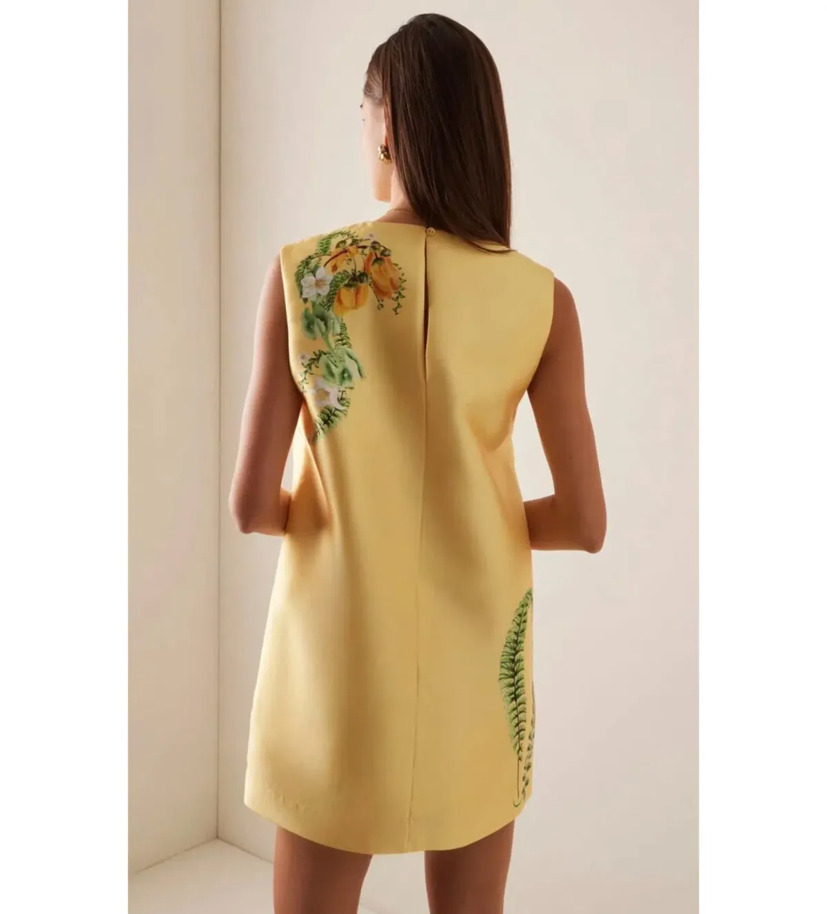 Alemais Sol Mini Dress Yellow Size AU 8 - Image 4