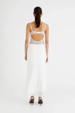 Benni Gabriel Maxi Dress White Size 12 for rent on The Volte - image 4