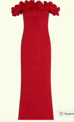 Nova - Ruffle Off Shoulder Maxi Dress - Ruby for rent on The Volte - image 6