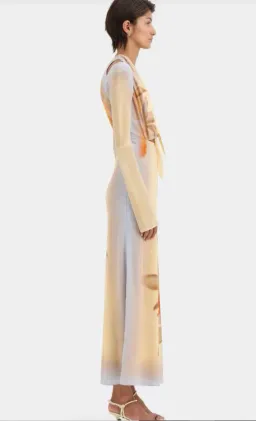 Sir Serene Scarf Midi Dress Sequoia Print Size 1 / Aus 8 for rent on The Volte - image 3