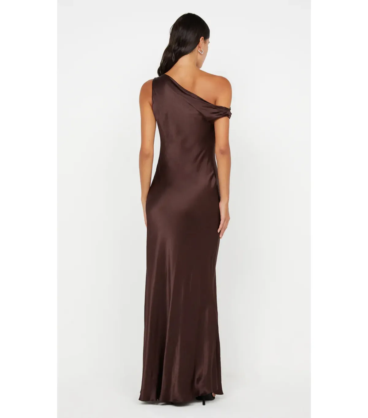 Bec & Bridge Sol Asym Maxi Dress Chocolate Size 6/XS - Image 4