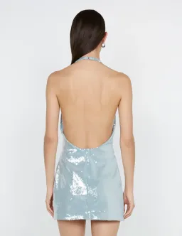 Bec & Bridge Shilou Halter Dress Silver Size Au 8 for rent on The Volte - image 2