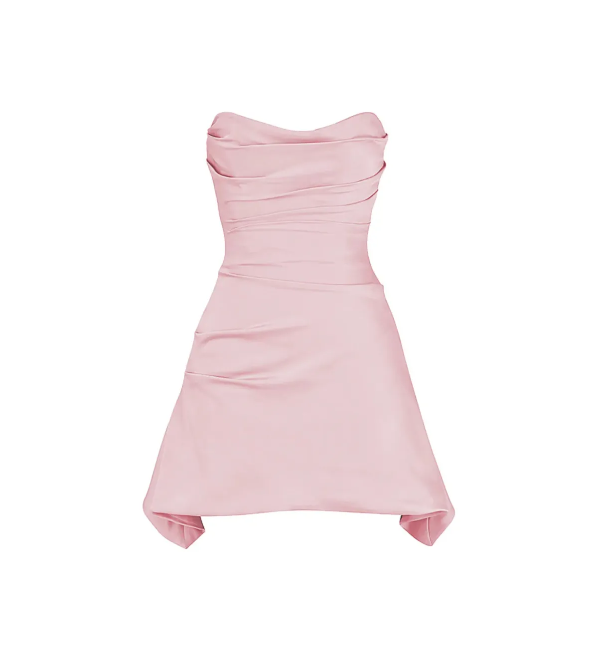 House of CB Jasmine Rose Pink Draped Strapless Corset Dress AU 10 - Image 4