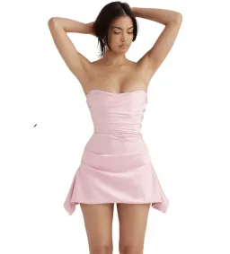 House of CB Jasmine Rose Pink Draped Strapless Corset Dress AU 10 for rent on The Volte - image 2