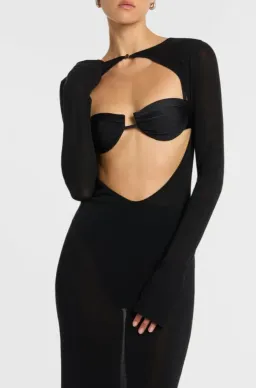Sir Eva Knit Midi Dress Black Size 8 for rent on The Volte - image 1