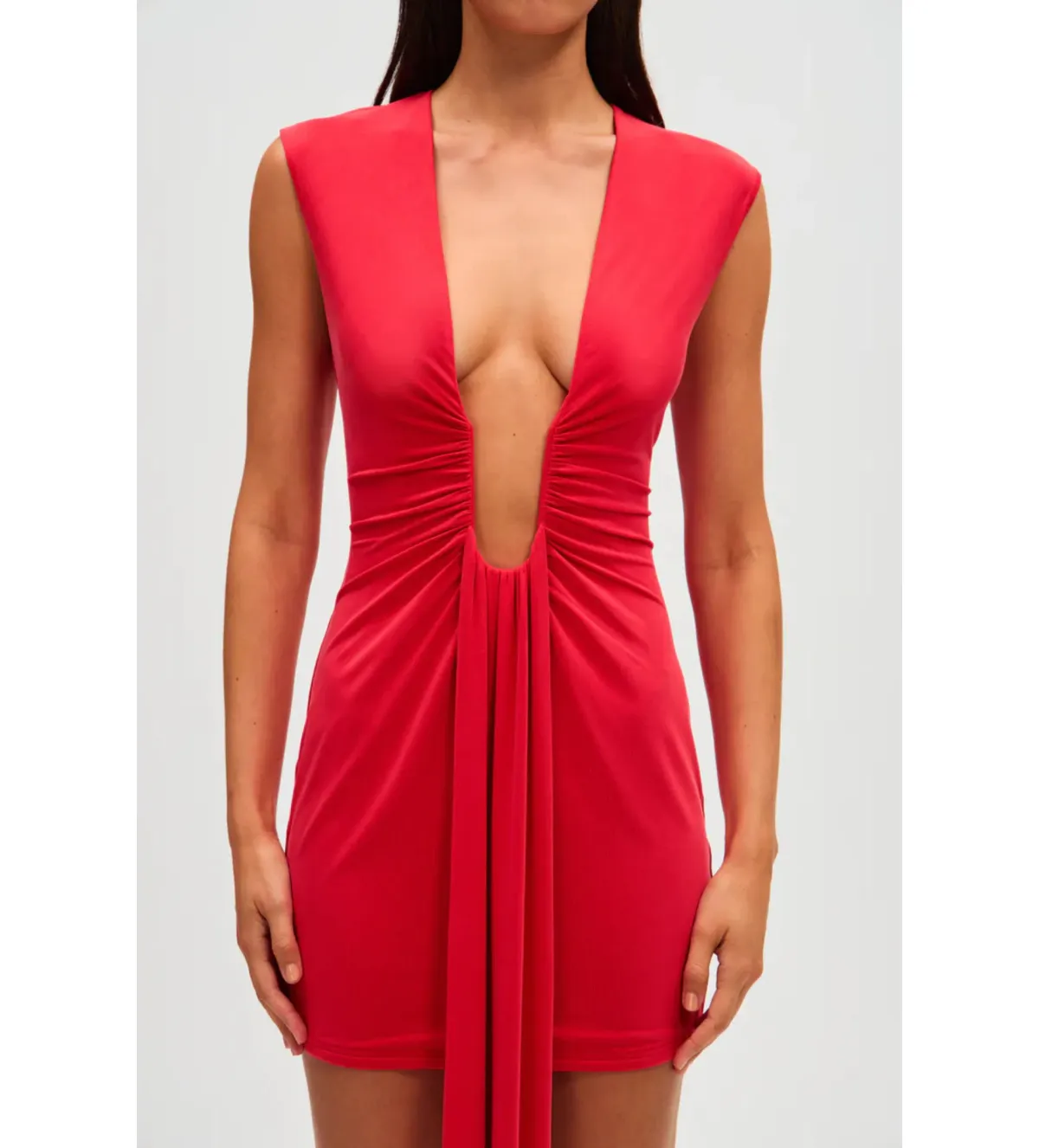 Misha Jennifer Cupro Mini Dress Red Size 10/M - Image 4