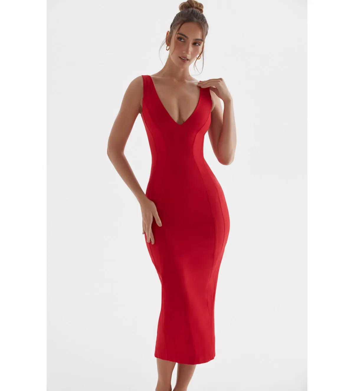 House Of Cb Cece Midi Dress Red Size S / Size Au 8 - Image 4