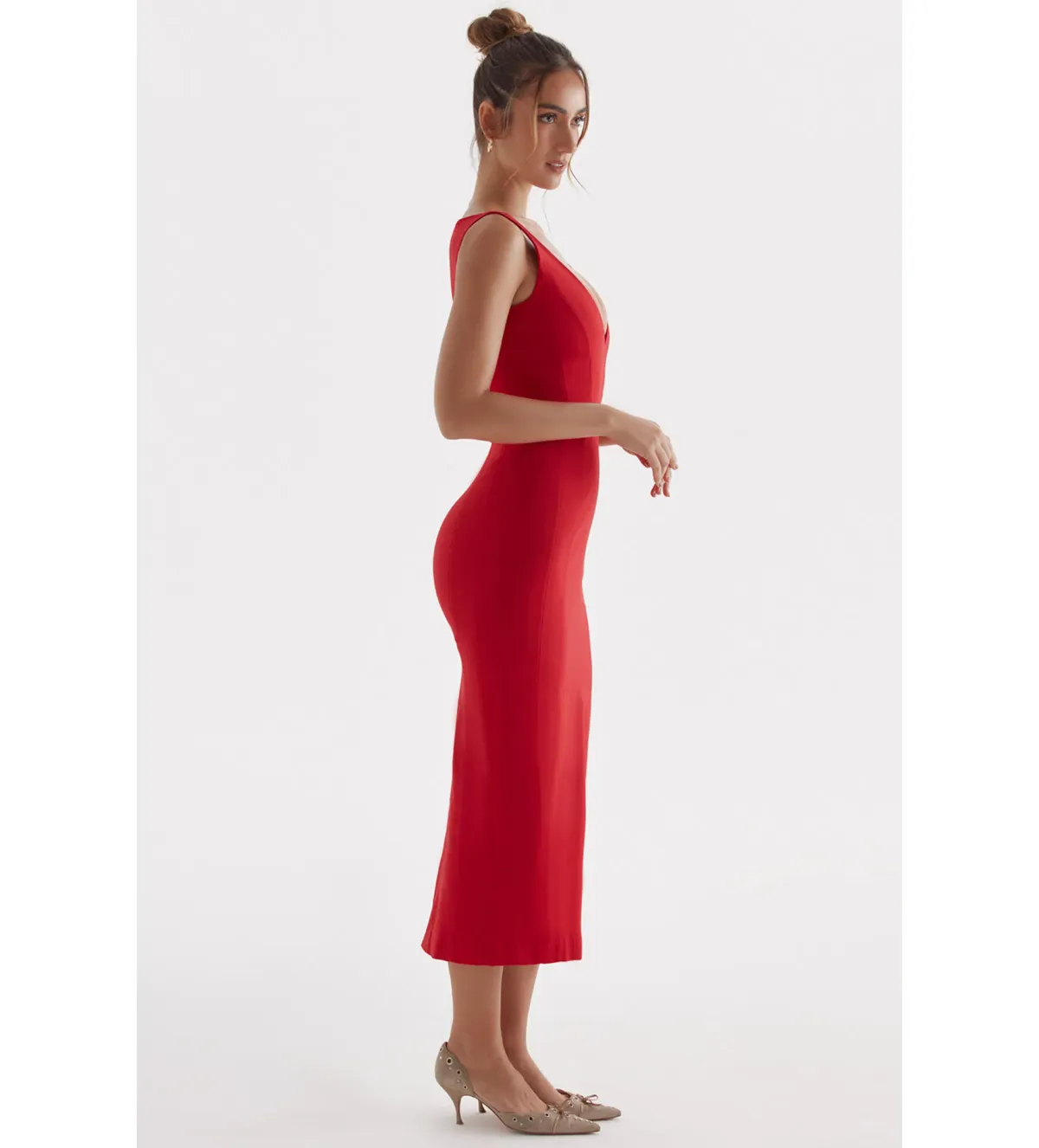 House Of Cb Cece Midi Dress Red Size S / Size Au 8 - Image 6