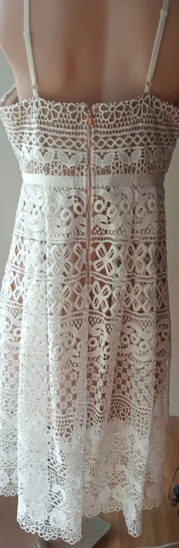 Wayne Cooper White Lace Dress White Size AU 14 for rent on The Volte - image 3