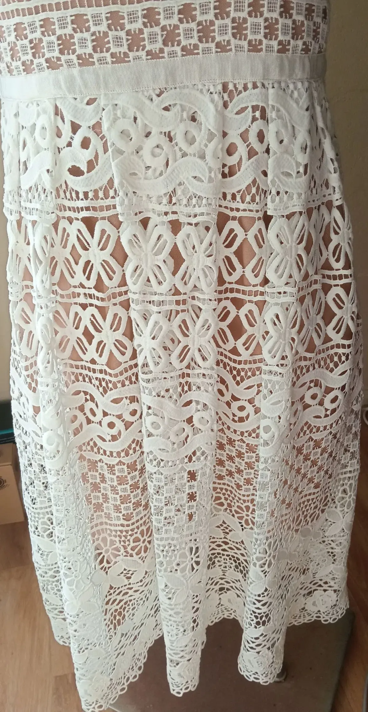 Wayne Cooper White Lace Dress White Size AU 14 - Image 5