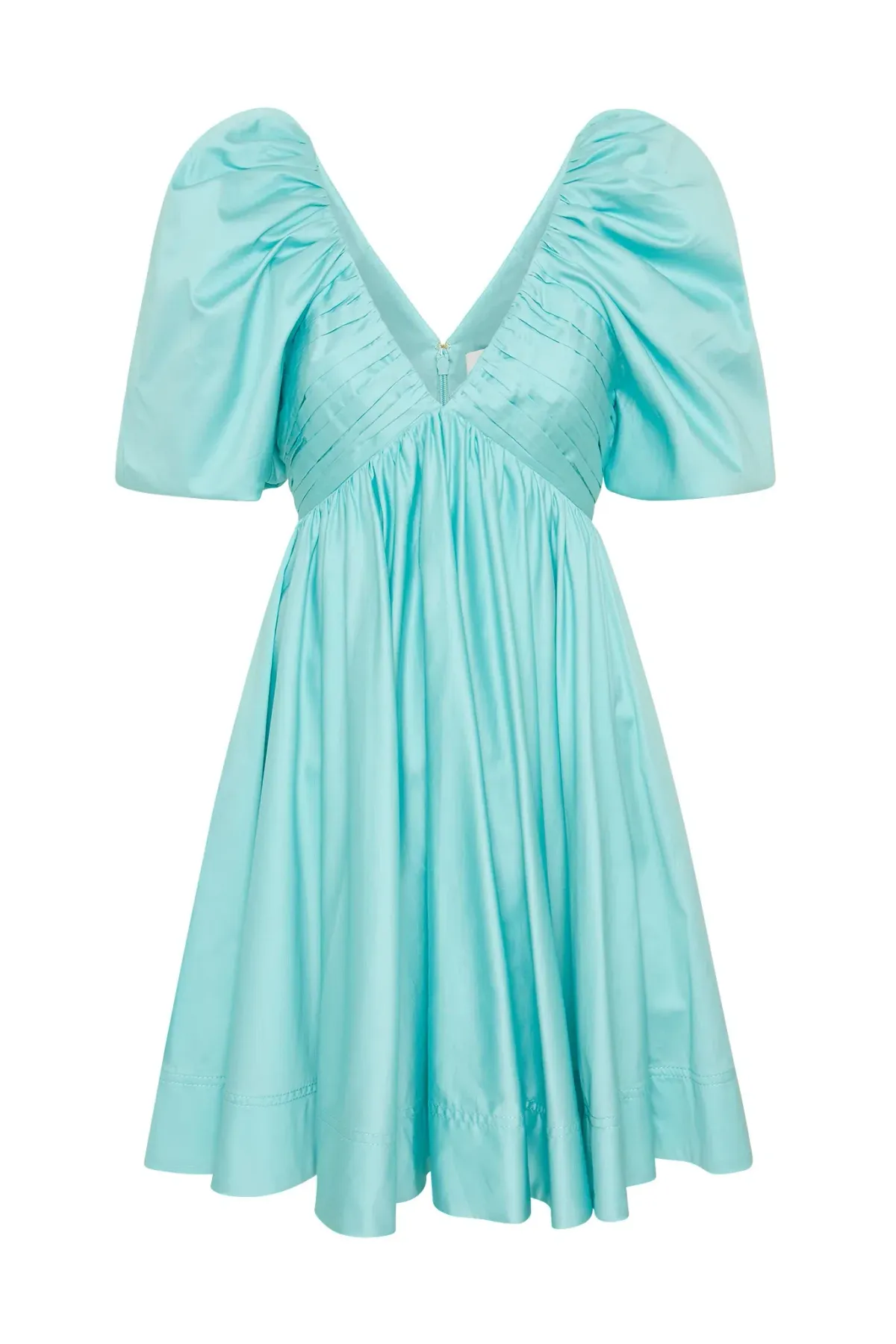 AJE Gabrielle Plunge Mini Dress Spearmint Blue Size 16 - Image 2